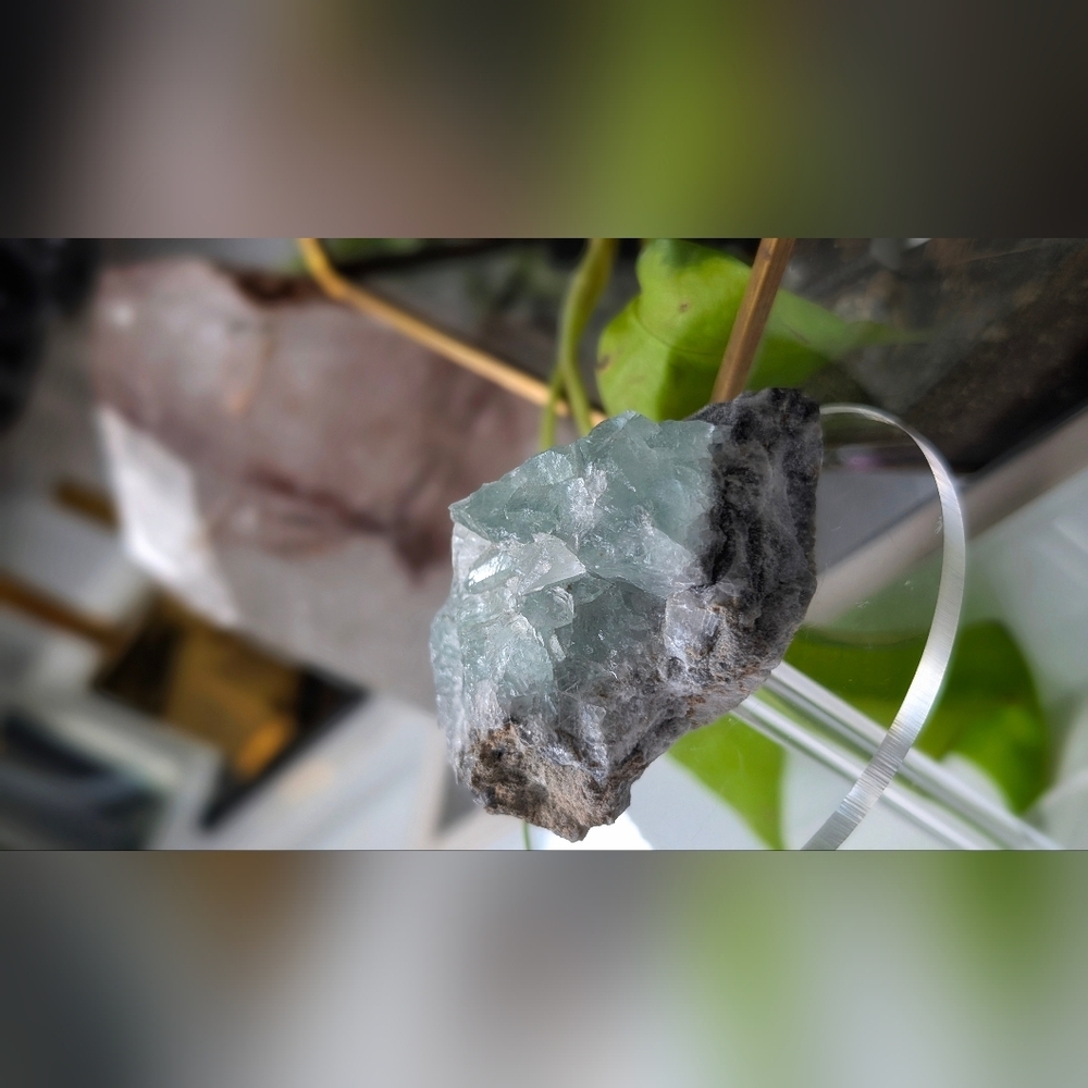 Green Fluorite Crystal Cluster